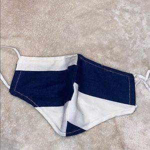 Blue and white face mask